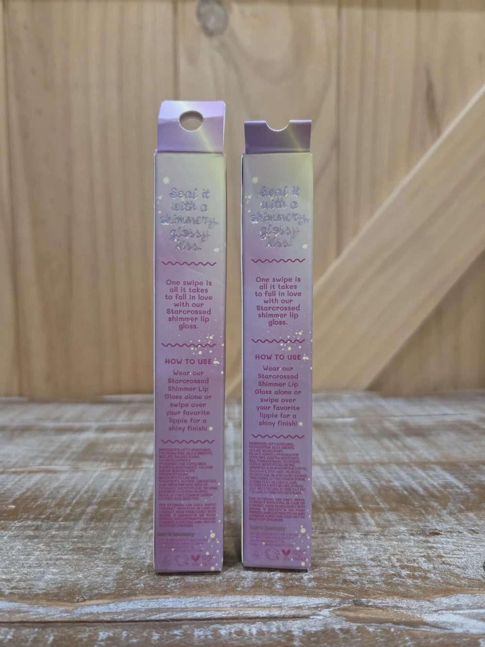 NIB | Set Of 2 Kara Beauty Starcrossed Shimmer Glitter Lip Gloss